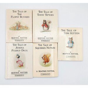 Lot of 5 1980's Beatrix Potter Books #2,8,9,10,12 Hardcovers & Softcovers